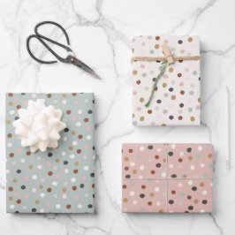 Weihnachtspunkte Geschenkpapier Set
