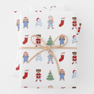 Weihnachtspuppen Kleinkind Dream Toys Geschenkpapier Set
