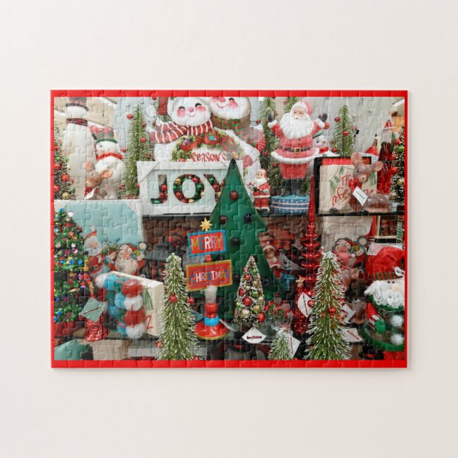Weihnachtspuzzle Santa Snowman Tree Joy 252 PC (Horizontal)