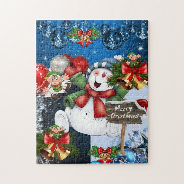 Weihnachtspuzzle Snowman (Vertikal)