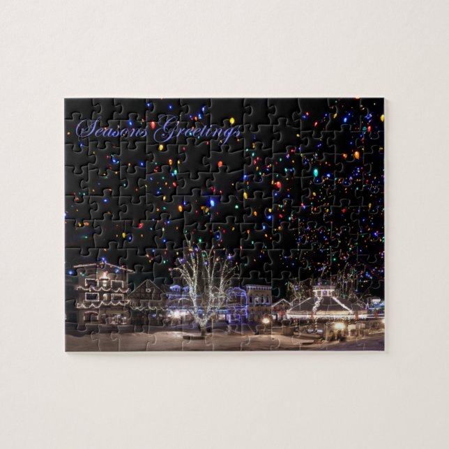 Weihnachtspuzzlespiel:  'Nordlichter (Horizontal)