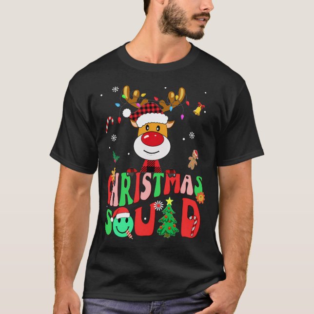 Weihnachtsquadrat Rentier Shirt Matching Ch (Vorderseite)