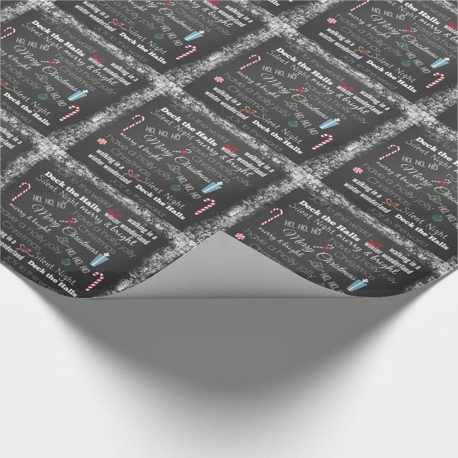 Weihnachtsquotentypografie Geschenkpapier (Ecke)
