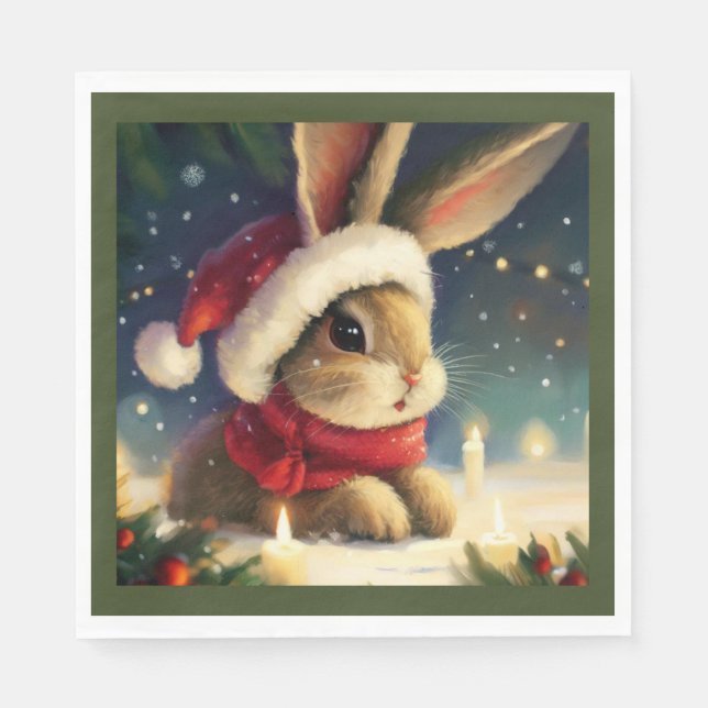 WeihnachtsRabbit 4 Serviette (Vorderseite)