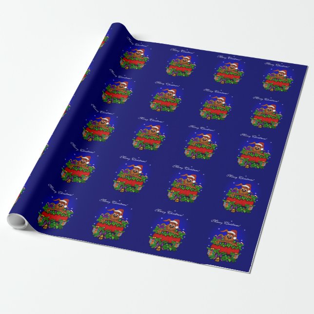WeihnachtsRabbit Geschenkpapier (Ungerollt)