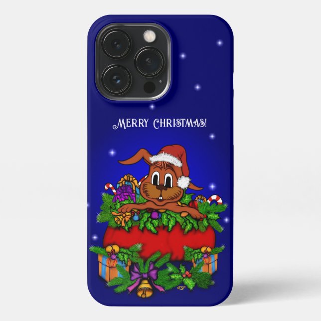 WeihnachtsRabbit iPhone 13 Pro Hülle (Rückseite)