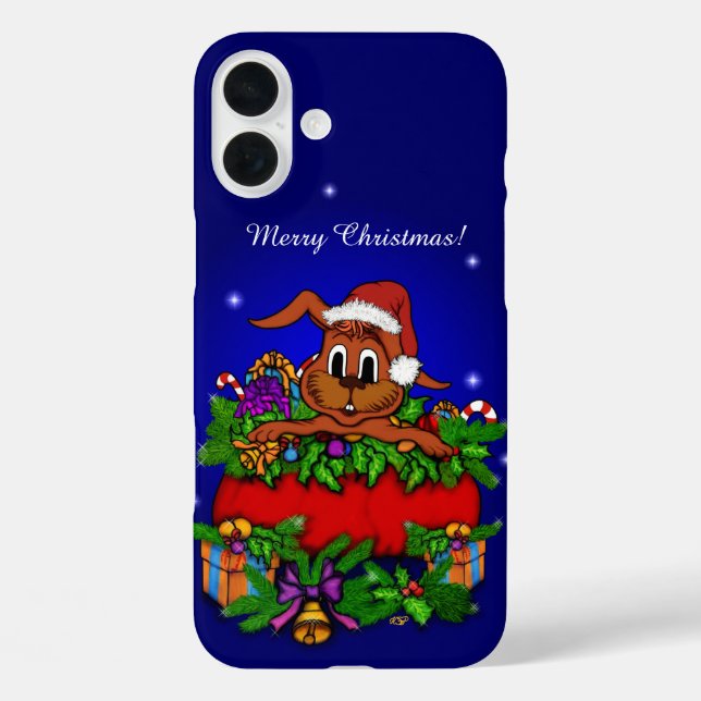 WeihnachtsRabbit iPhone 16 Plus Hülle (Rückseite)