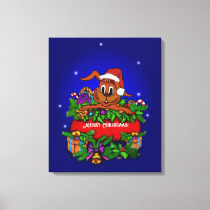 WeihnachtsRabbit Leinwanddruck