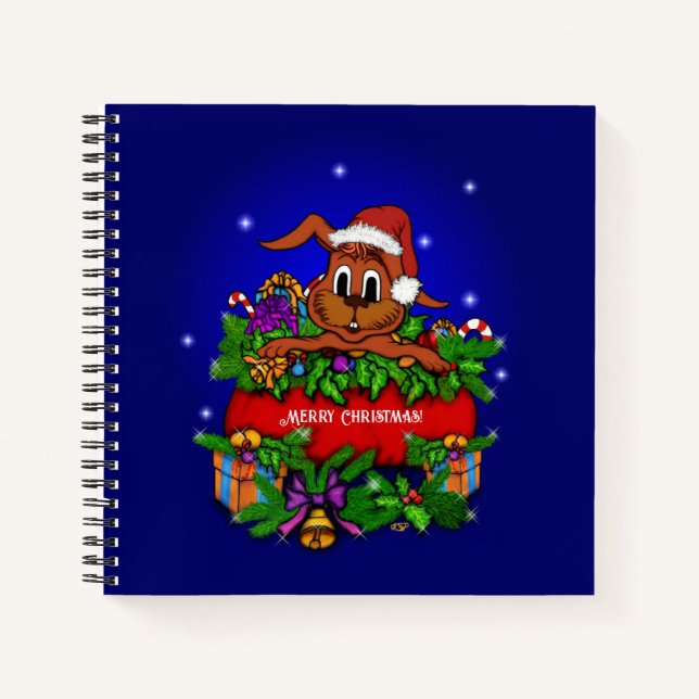 WeihnachtsRabbit Notizbuch (Vorderseite)