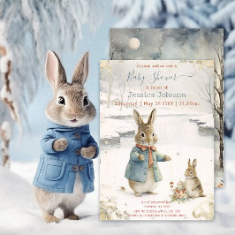 Weihnachtsrabbit Peter Classic Babydusche Einladung