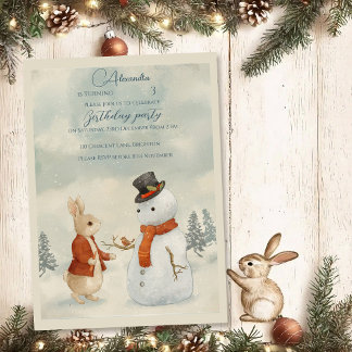 WeihnachtsRabbit Peter Geburtstag Einladung