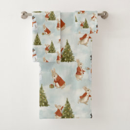 WeihnachtsRabbit Peter Vintag Badhandtuch Set