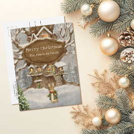 WeihnachtsRabbit Peter Vintag Postkarte