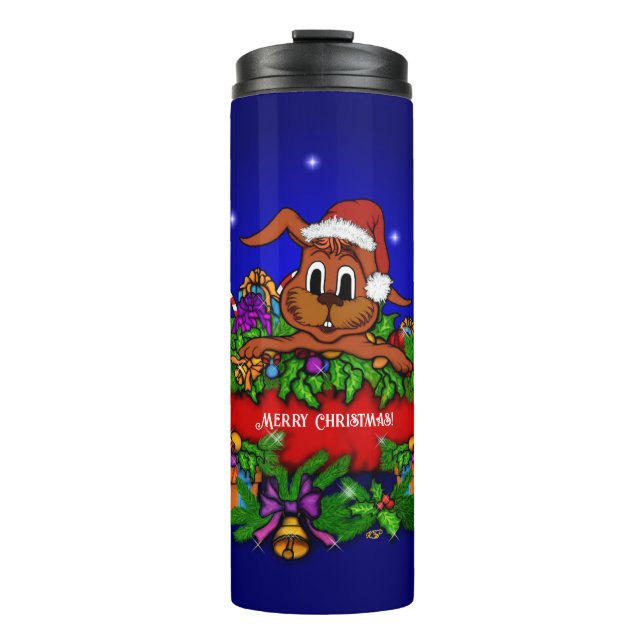 WeihnachtsRabbit Thermosbecher (Vorderseite)