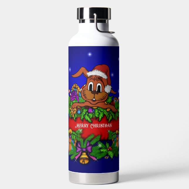 WeihnachtsRabbit Trinkflasche (links)