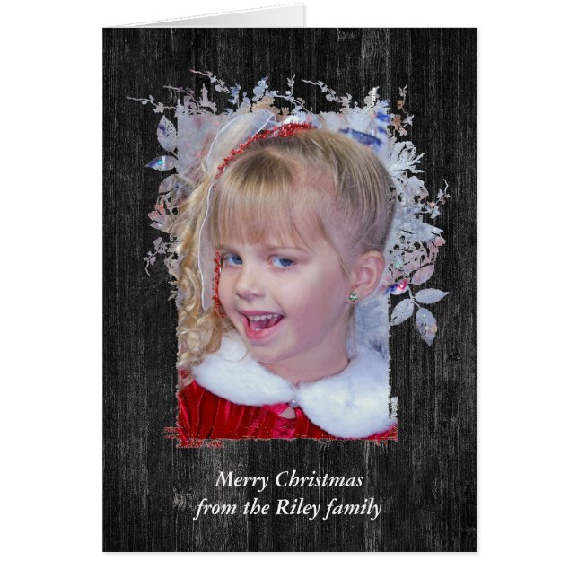 Weihnachtsrahmen aus dunklem Holz (Vorne)