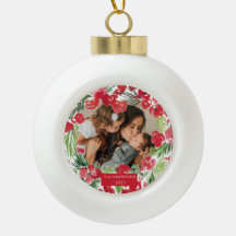 Weihnachtsrahmen Blume    FotoKeramik 