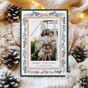 Weihnachtsrahmen Foto Weihnachtskarte Feiertagskarte