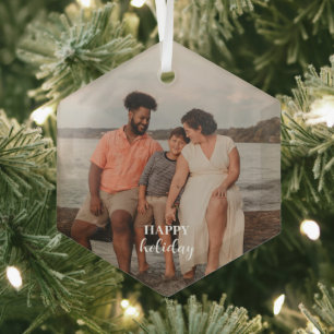 Weihnachtsrahmen für Fotos Ornament Aus Glas