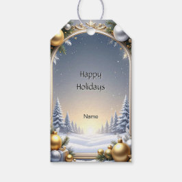 Weihnachtsrahmen-Geschenk-Tag Geschenkanhänger