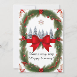 Weihnachtsrahmen mit Kiefernzweigen Feiertagskarte