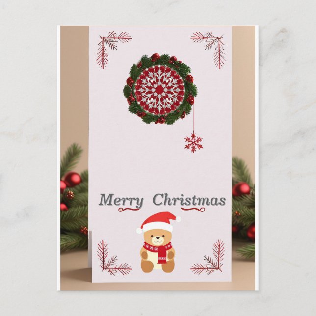 Weihnachtsrahmen Postkarte (Vorderseite)