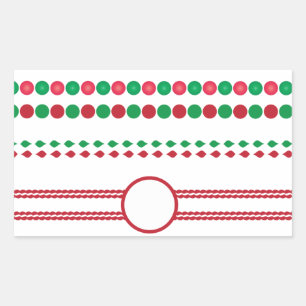 Weihnachtsrahmen Rechteckiger Aufkleber