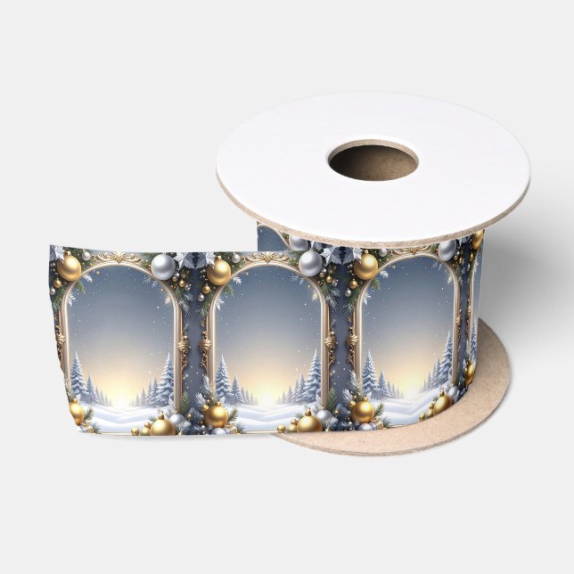 Weihnachtsrahmen Satin Ribbon Satinband (Spule)