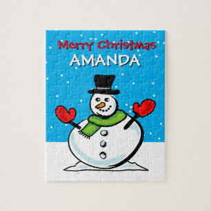 Weihnachtsrätsel des Kindes mit niedlichem Winters