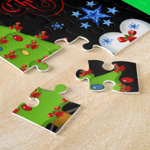 Weihnachtsrätsel-Geschenkbox für Kinder schwarz