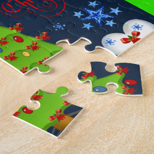 Weihnachtsrätsel Geschenkboxen für Kinder blau