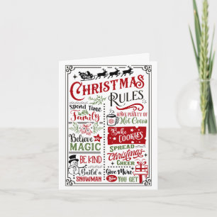 Weihnachtsregeln Urlaub Feiertagskarte
