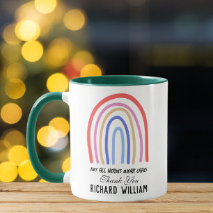 Weihnachtsregenbogen Wasserfarben Lehrer Danke Grü Tasse