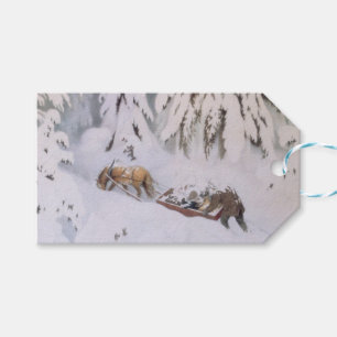 Weihnachtsreise durch den Schnee (von Kittelsen) Geschenkanhänger