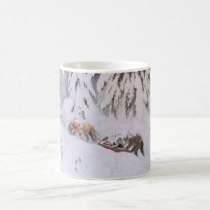 Weihnachtsreise durch den Schnee (von Kittelsen) Kaffeetasse