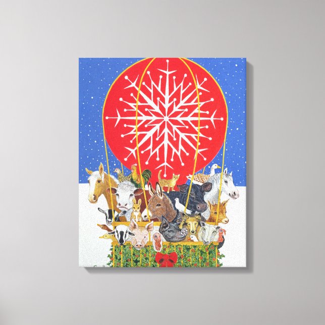 Weihnachtsreise Leinwanddruck (Vorderseite)