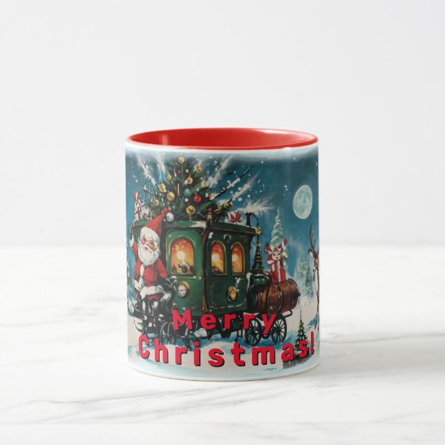 Weihnachtsreise - Lieferwagen des Weihnachtsmanns Tasse (Zentrum)
