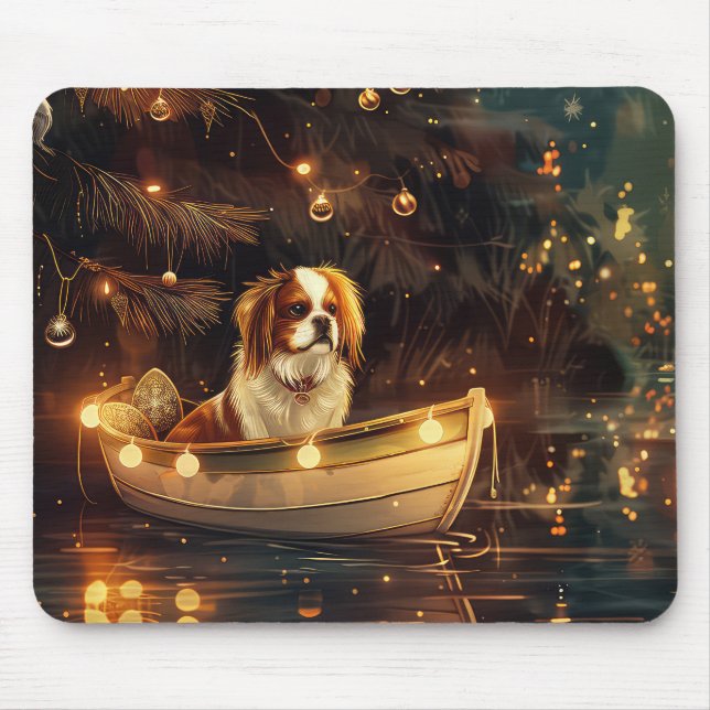 Weihnachtsreise zum Japanischen Kinn Mousepad (Vorne)
