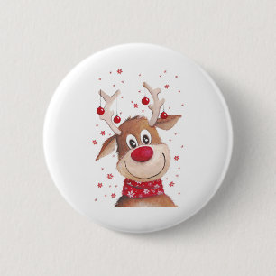 Weihnachtsren Button