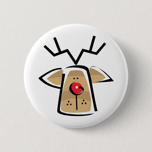 Weihnachtsren Button (Vorderseite)