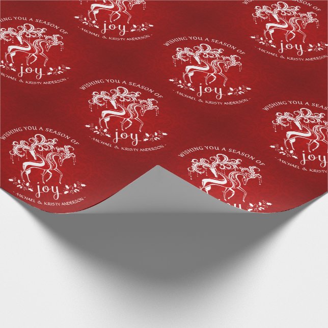 Weihnachtsren-Freude - die kundenspezifische Geschenkpapier (Ecke)