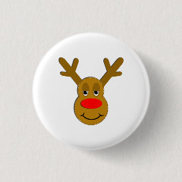 Weihnachtsren-Gesicht Button