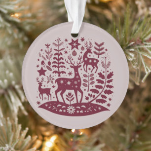 Weihnachtsren Nordische Volkskunst Skandinavisch Ornament