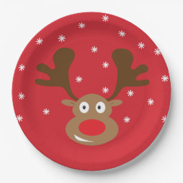 Weihnachtsren-Party-Versorgungs-Platte Pappteller