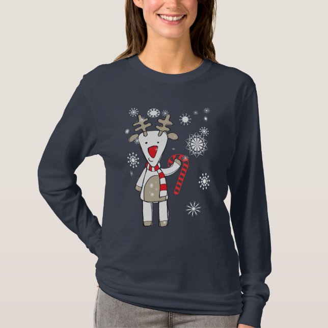 Weihnachtsren-T-Shirt T-Shirt (Vorderseite)