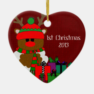 Weihnachtsren und -geschenke keramik ornament