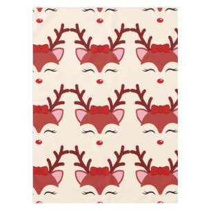 Weihnachtsrengesicht Tischdecke