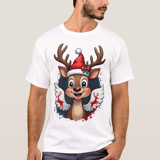 Weihnachtsrentier (1) T-Shirt (Vorderseite)