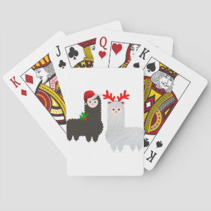 weihnachtsrentier Alpakas Spielkarten