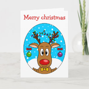 Weihnachtsrentier Feiertagskarte